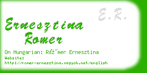 ernesztina romer business card